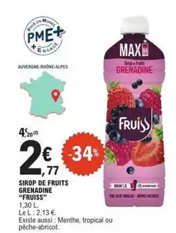E.Leclerc Sirop de fruits grenadine offre