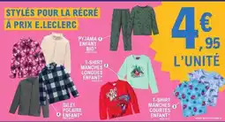 E.Leclerc E.leclerc - t-shirt manches coupées enfant offre