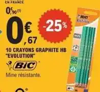 E.Leclerc Bic - 10 crayons graphite hb evolution offre