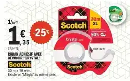 E.Leclerc Scotch - ruban adhésif avec devidor offre