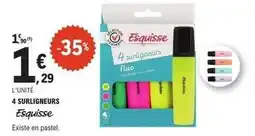 E.Leclerc Esquisse - 4 surligneurs offre