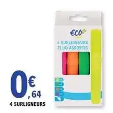 E.Leclerc 4 surligneurs offre