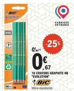 E.Leclerc Bic - 10 crayons graphite hb offre