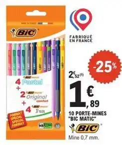 E.Leclerc Bic - 10 porte-mines bic matic offre