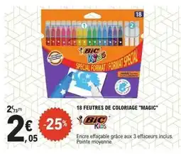 E.Leclerc Bic - 18 feutres de coloriage magic offre