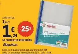 E.Leclerc Esquisse - 50 pochettes perforées offre