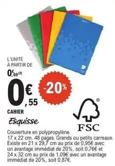 E.Leclerc Esquisse - cahier offre