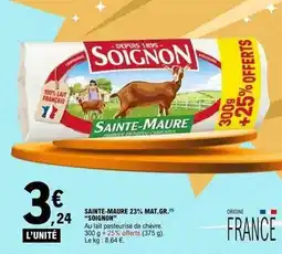 E.Leclerc Soignon - sainte-maure 23% mat.gr.(n) offre