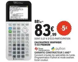 E.Leclerc Texas instruments - calculatrice graphique ti-83 premium offre