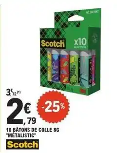 E.Leclerc Scotch - 10 bâtons de colle offre
