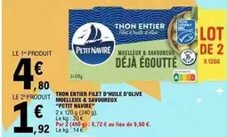 E.Leclerc Durable - thon entier filet d'huile d'olive moelleux & savoureux offre