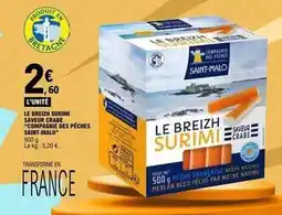E.Leclerc St malo - le breizh surimi saveur crabe compagnie des pêches offre