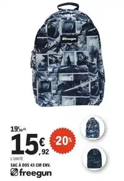 E.Leclerc Freegun - sac à dos 43 cm env offre