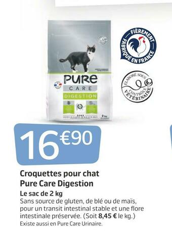 Jardiland Croquettes pour chat pure care digestion offre