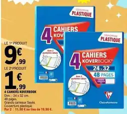 E.Leclerc Dim - 4 cahiers koverbook offre