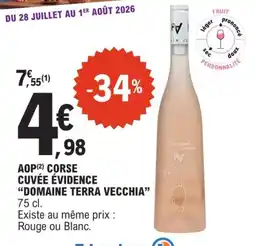 E.Leclerc Aop corse cuvée évidence domaine terra vecchia offre