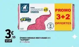 E.Leclerc Elephant - éponges durables multi-usages x 5 offre