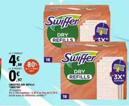 E.Leclerc Swiffer - lingettes dry refills offre