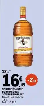 E.Leclerc Captain morgan - spiritueux à base de rhum épice offre
