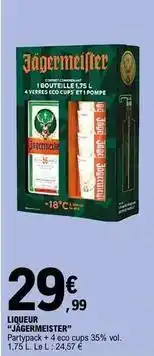 E.Leclerc Jägermeister - liqueur offre