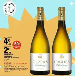 E.Leclerc Bonfils - igp pays d'oc chardonnay offre