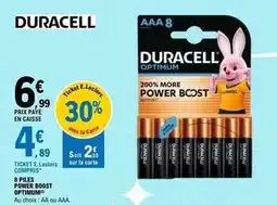 E.Leclerc Duracell - 8 piles power boost optimum offre