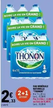 E.Leclerc Thonon - eau minerale naturelle offre