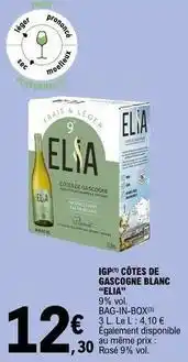 E.Leclerc Igp cotes de gascogne blanc offre