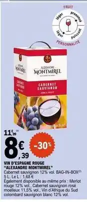 E.Leclerc Vin dèspagne rouge alcaimpre montmirel offre