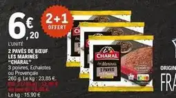 E.Leclerc Charal - 2 pavés de bœuf les marinés offre