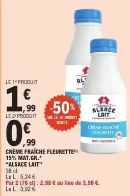 E.Leclerc Express Fleurette - crème fraîche 15% mat.gr offre