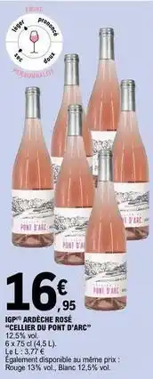E.Leclerc Igp ard cne rose gelier du pont d'arc offre