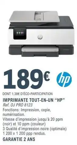 E.Leclerc Hp - imprimante tout-en-un offre