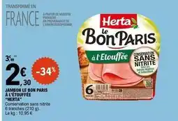 E.Leclerc Herta - jambon le bon paris à l'etouffée offre