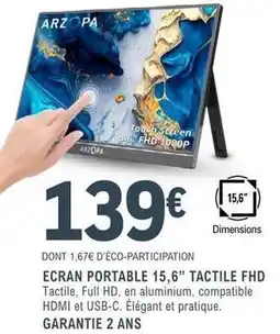 E.Leclerc Ecran portable 15,6 fhd offre