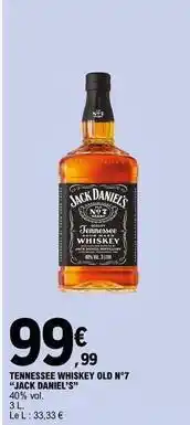 E.Leclerc Jack daniel's - tennessee whiskey old n°7 offre
