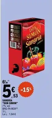 E.Leclerc Simon - sangeria don offre