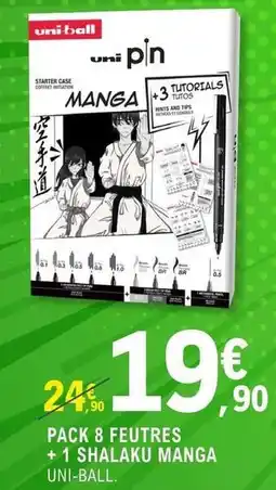 E.Leclerc Uni-ball - pack 8 feutres + 1 shalaku manga uni-ball offre