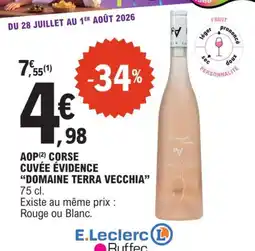 E.Leclerc E.leclerc - aop corse cuvée évidence domaine terra vecchia offre