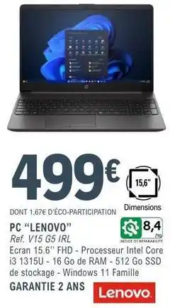 E.Leclerc Lenovo - pc lenovo offre