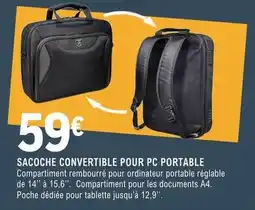 E.Leclerc Sacoche convertible pour pc portable offre