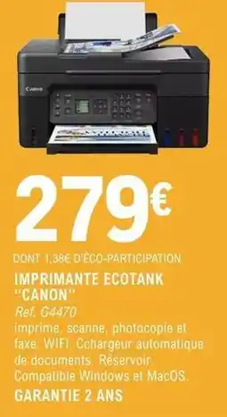 E.Leclerc Canon - imprimante ecotank offre
