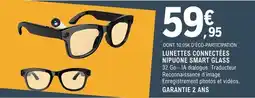 E.Leclerc Lunettes connectées injuone smart glass offre