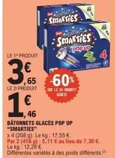 E.Leclerc Express Bâtonnets glacés pop up offre