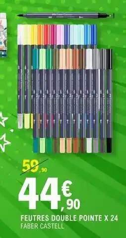 E.Leclerc Faber - feutres double pointe x 24 castell offre