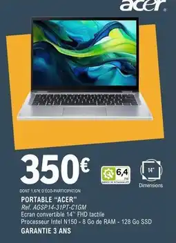 E.Leclerc Acer - portable offre