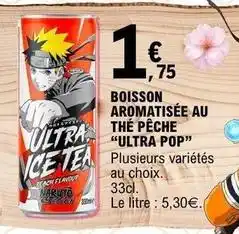 E.Leclerc Ice tea - boisson aromatisée au the pêche offre