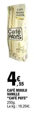 E.Leclerc Café moulu vanille offre