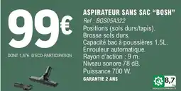 E.Leclerc Bosch - aspirateur sans sac offre