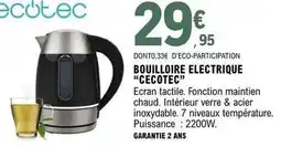 E.Leclerc Bouilloire electrique offre